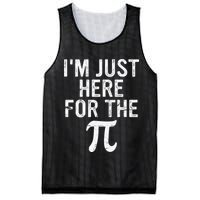 Retro I'm Just Here For The Pi Math Pie Geek Pi Day Mesh Reversible Basketball Jersey Tank