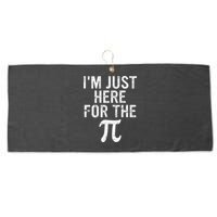 Retro I'm Just Here For The Pi Math Pie Geek Pi Day Large Microfiber Waffle Golf Towel
