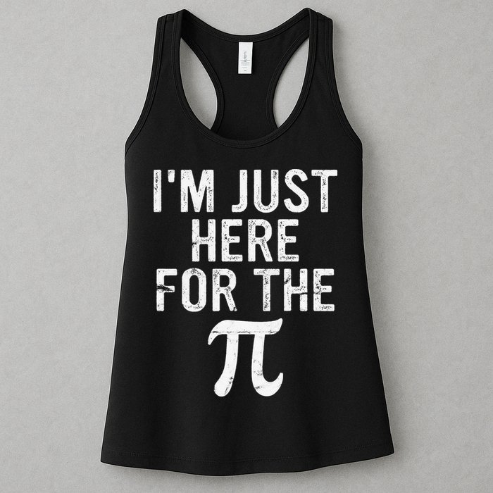 Retro I'm Just Here For The Pi Math Pie Geek Pi Day Womens Tank Top