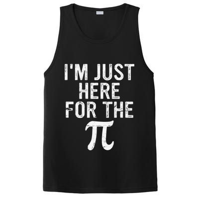Retro I'm Just Here For The Pi Math Pie Geek Pi Day PosiCharge Competitor Tank