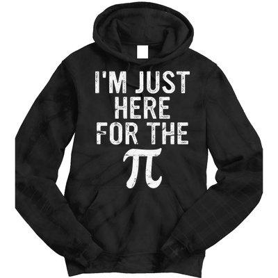 Retro I'm Just Here For The Pi Math Pie Geek Pi Day Tie Dye Hoodie