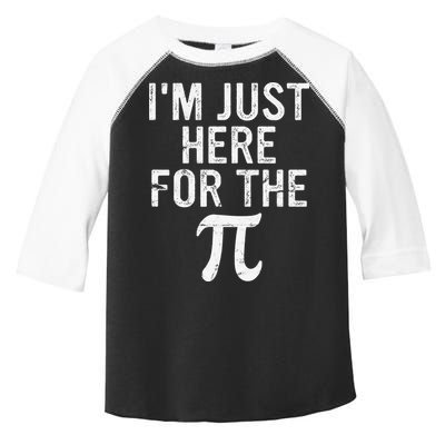 Retro I'm Just Here For The Pi Math Pie Geek Pi Day Toddler Fine Jersey T-Shirt