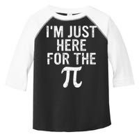 Retro I'm Just Here For The Pi Math Pie Geek Pi Day Toddler Fine Jersey T-Shirt