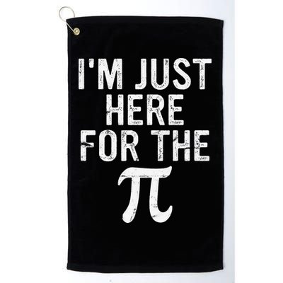 Retro I'm Just Here For The Pi Math Pie Geek Pi Day Golf Towel