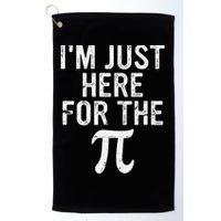 Retro I'm Just Here For The Pi Math Pie Geek Pi Day Golf Towel