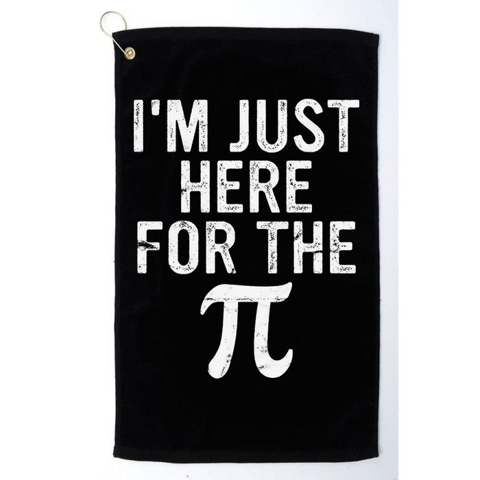 Retro I'm Just Here For The Pi Math Pie Geek Pi Day Golf Towel
