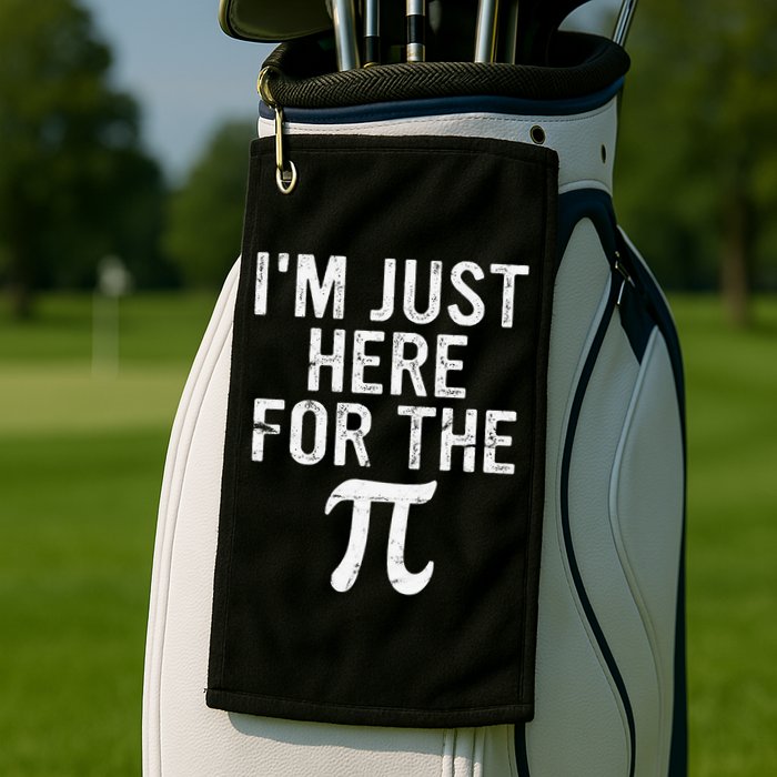 Retro I'm Just Here For The Pi Math Pie Geek Pi Day Golf Towel