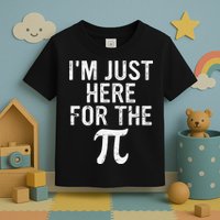 Retro I'm Just Here For The Pi Math Pie Geek Pi Day Toddler T-Shirt