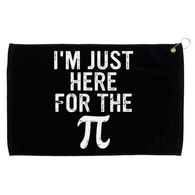 Retro I'm Just Here For The Pi Math Pie Geek Pi Day Grommeted Golf Towel