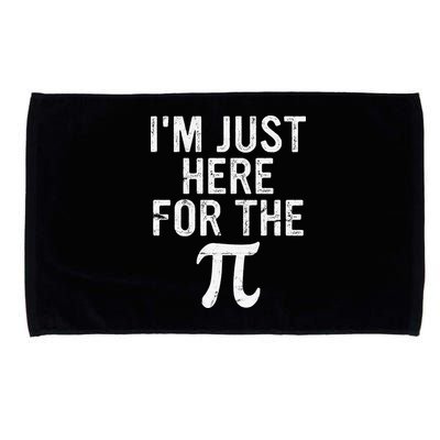 Retro I'm Just Here For The Pi Math Pie Geek Pi Day Microfiber Hand Towel