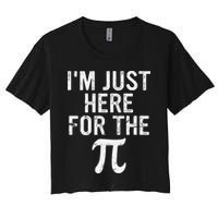 Retro I'm Just Here For The Pi Math Pie Geek Pi Day Crop Top