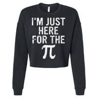 Retro I'm Just Here For The Pi Math Pie Geek Pi Day Cropped Pullover Crew