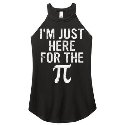 Retro I'm Just Here For The Pi Math Pie Geek Pi Day Women's Perfect Tri Rocker Tank