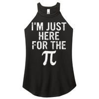 Retro I'm Just Here For The Pi Math Pie Geek Pi Day Women's Perfect Tri Rocker Tank