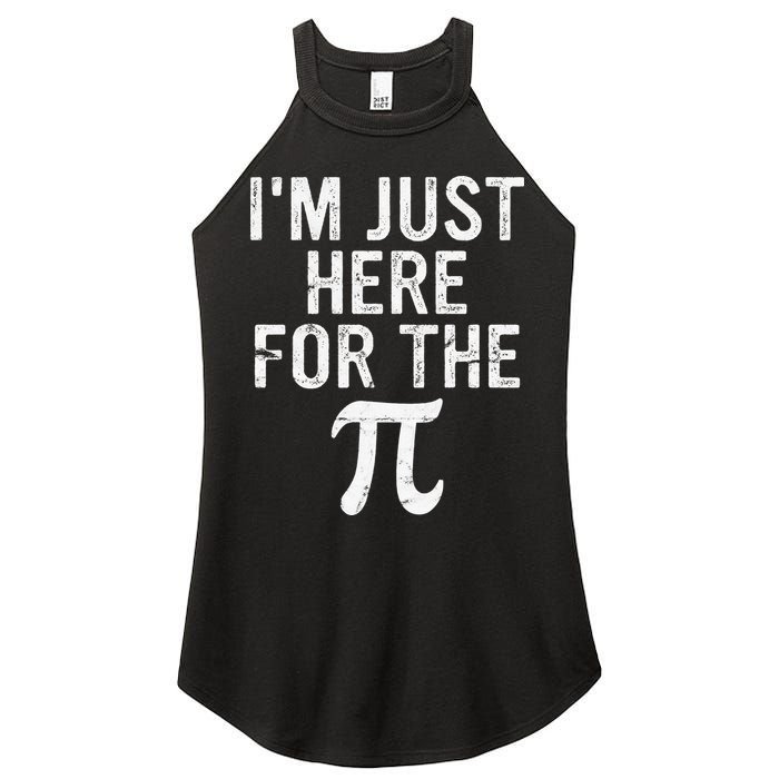 Retro I'm Just Here For The Pi Math Pie Geek Pi Day Women's Perfect Tri Rocker Tank
