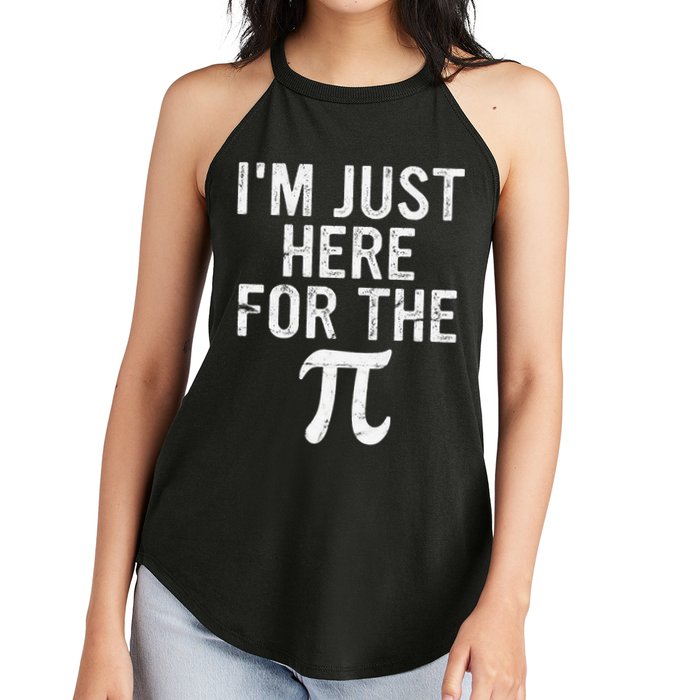 Retro I'm Just Here For The Pi Math Pie Geek Pi Day Women's Perfect Tri Rocker Tank