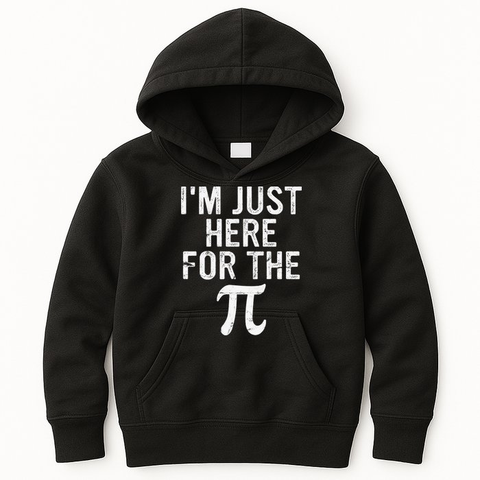 Retro I'm Just Here For The Pi Math Pie Geek Pi Day Kids Hoodie