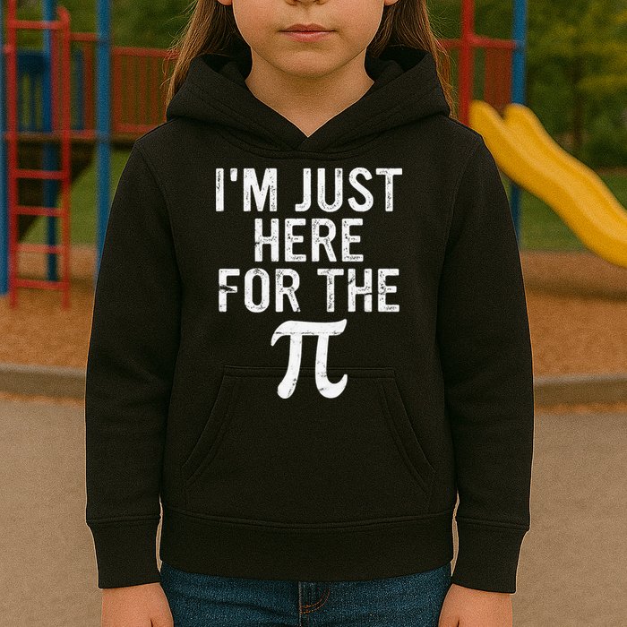Retro I'm Just Here For The Pi Math Pie Geek Pi Day Kids Hoodie