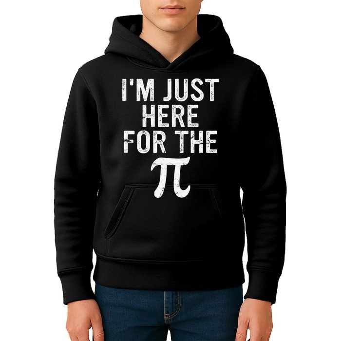 Retro I'm Just Here For The Pi Math Pie Geek Pi Day Kids Hoodie