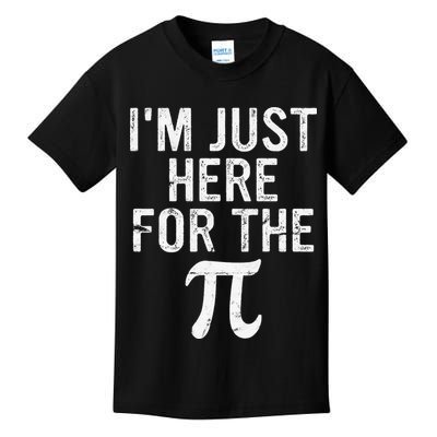 Retro I'm Just Here For The Pi Math Pie Geek Pi Day Kids T-Shirt