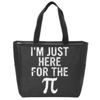 Retro I'm Just Here For The Pi Math Pie Geek Pi Day Zip Tote Bag