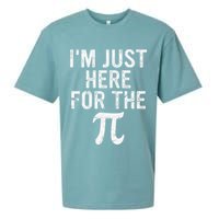 Retro I'm Just Here For The Pi Math Pie Geek Pi Day Sueded Cloud Jersey T-Shirt