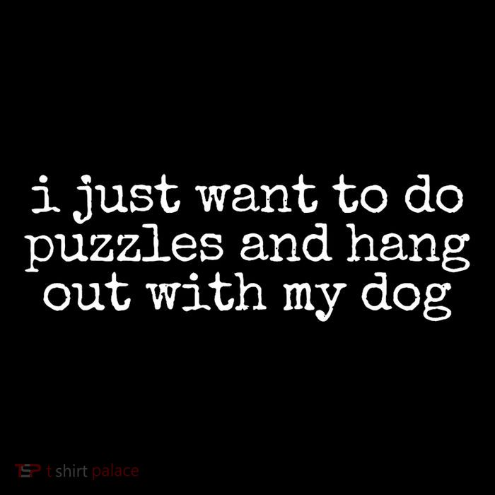 Retro I Just Want To Do Puzzles And Hang Out With My Dog T-Shirt
