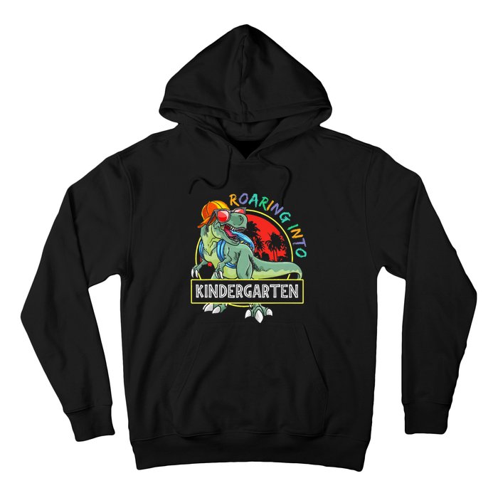 Roaring Into Kindergarten Dinosaur Trex Back To School Gift Hoodie