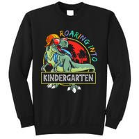 Roaring Into Kindergarten Dinosaur Trex Back To School Gift Sweatshirt