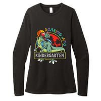 Roaring Into Kindergarten Dinosaur Trex Back To School Gift Womens CVC Long Sleeve Shirt