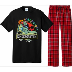 Roaring Into Kindergarten Dinosaur Trex Back To School Gift Pajama Set