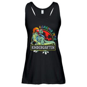 Roaring Into Kindergarten Dinosaur Trex Back To School Gift Ladies Essential Flowy Tank