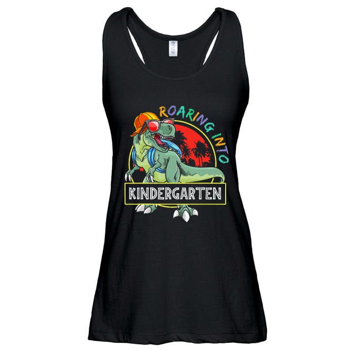 Roaring Into Kindergarten Dinosaur Trex Back To School Gift Ladies Essential Flowy Tank