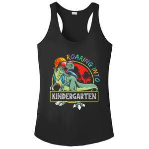 Roaring Into Kindergarten Dinosaur Trex Back To School Gift Ladies PosiCharge Competitor Racerback Tank