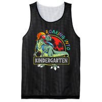 Roaring Into Kindergarten Dinosaur Trex Back To School Gift Mesh Reversible Basketball Jersey Tank