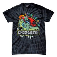 Roaring Into Kindergarten Dinosaur Trex Back To School Gift Tie-Dye T-Shirt