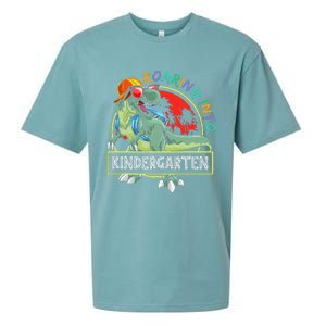 Roaring Into Kindergarten Dinosaur Trex Back To School Gift Sueded Cloud Jersey T-Shirt