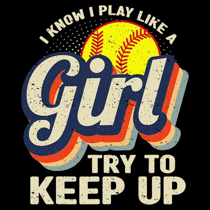 Retro I Know I Play Like A Try To Keep Up Softball Mousepad
