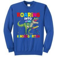 Roaring Into Kindergarten Dinosaur Back To School Sweatshirt