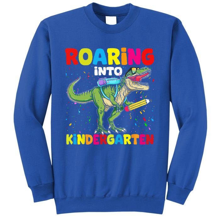 Roaring Into Kindergarten Dinosaur Back To School Sweatshirt