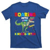 Roaring Into Kindergarten Dinosaur Back To School T-Shirt