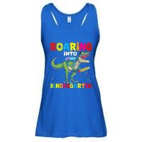 Roaring Into Kindergarten Dinosaur Back To School Ladies Essential Flowy Tank