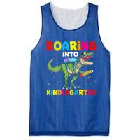 Roaring Into Kindergarten Dinosaur Back To School Mesh Reversible Basketball Jersey Tank