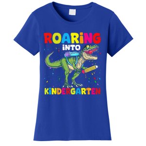 Roaring Into Kindergarten Dinosaur Back To School Women's T-Shirt