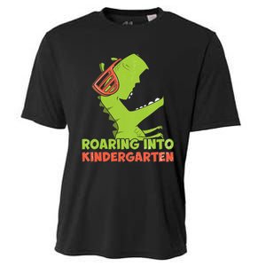 Roaring Into Kindergarten Dinosaur Back To School Cooling Performance Crew T-Shirt