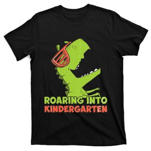 Roaring Into Kindergarten Dinosaur Back To School T-Shirt