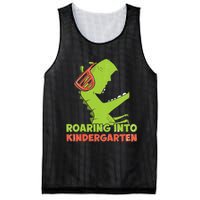 Roaring Into Kindergarten Dinosaur Back To School Mesh Reversible Basketball Jersey Tank