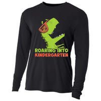 Roaring Into Kindergarten Dinosaur Back To School Cooling Performance Long Sleeve Crew