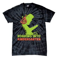 Roaring Into Kindergarten Dinosaur Back To School Tie-Dye T-Shirt