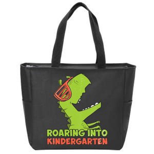 Roaring Into Kindergarten Dinosaur Back To School Zip Tote Bag